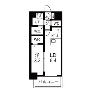 メイクスアート名古屋城西【8階】の間取り