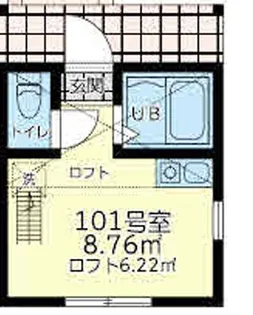 ユナイト星川アーセナル【2階】の間取り