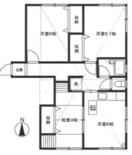 コーポ升竹【1階】の間取り