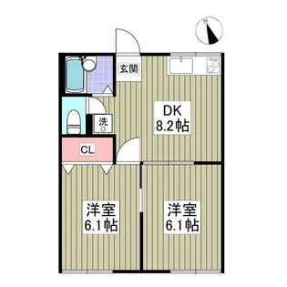 C.V.コーポ【2階】の間取り