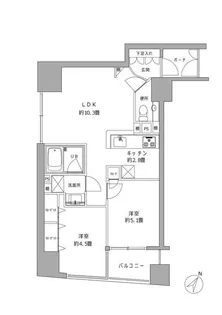 グランシティ日本橋【5階】の間取り