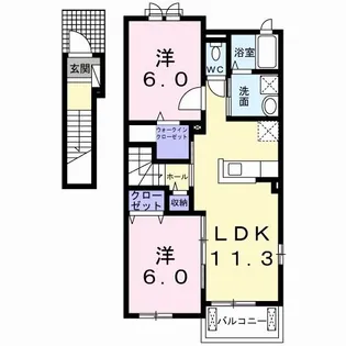 Daisy’sRosetteI【2階】の間取り