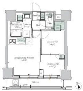 ONE ROOF RESIDENCE ASAKUSABASHI【3階】の間取り