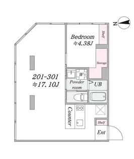 the trias345【2階】の間取り
