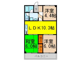 グリ-ンパレス千里中央B棟【2階】の間取り