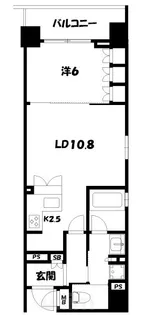 リーガル京都二条城北【6階】の間取り