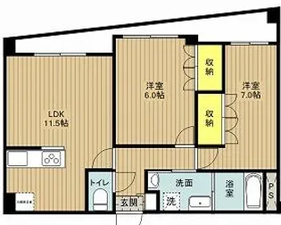サニー松江【4階】の間取り
