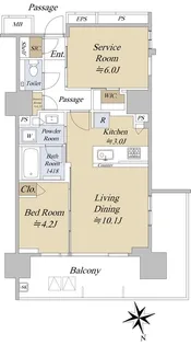 アクシルコート早稲田【12階】の間取り