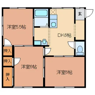ノーブルイースト【1階】の間取り