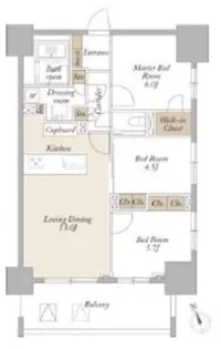 ライトテラス新宿御苑【4階】の間取り