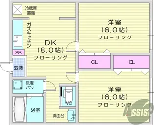 ファインビュー【2階】の間取り