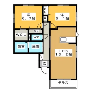 Hebel Residence A【1階】の間取り