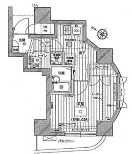 エクセリア白金高輪【6階】の間取り