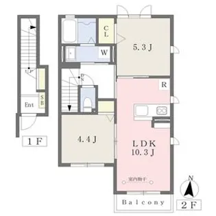 クレドI【2階】の間取り