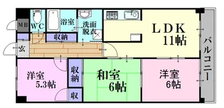 ファミーユ舟入中町【8階】の間取り