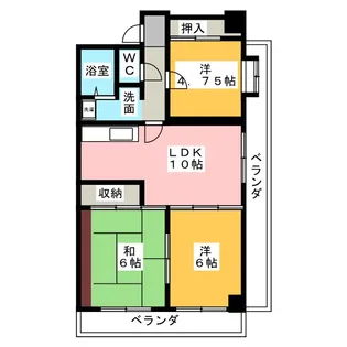 ブルースカイII【2階】の間取り
