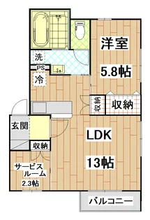 デュオロッシュ【3階】の間取り