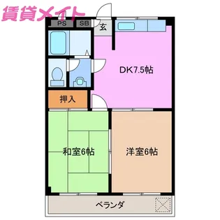ピュアクレールC【2階】の間取り