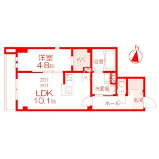 RAFFINE陣屋【2階】の間取り