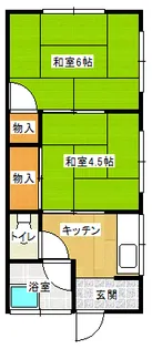 ハイツワタナベII【2階】の間取り