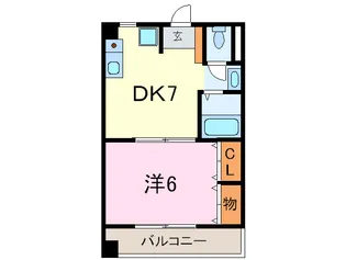 ミレニアム芦屋【2階】の間取り