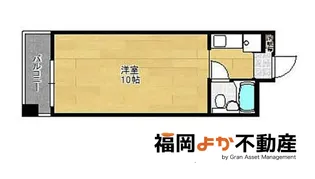 東峰マンション渡辺通【4階】の間取り