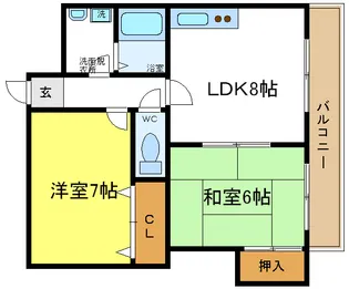 プラザ喜連西【3階】の間取り