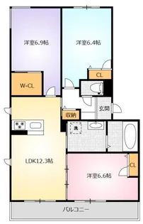 Crystal palace【2階】の間取り