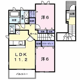 コートデイジーB【2階】の間取り