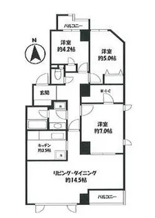 P’s Azabu East【4階】の間取り