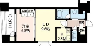 エスティメゾン銀座【15階】の間取り