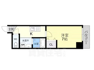 クリスタルハイツ玉出【2階】の間取り