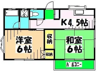 ハイツ中央【2階】の間取り