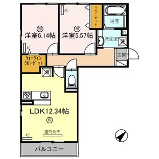 West PathI【3階】の間取り
