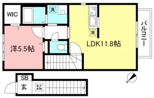 ガーデンコート烏山【2階】の間取り