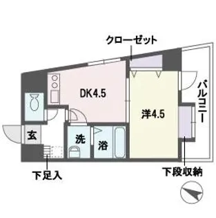 アソシアグロッツォ平尾【6階】の間取り