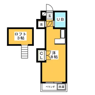ライトピア国立【2階】の間取り