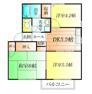 フラッツ誉田II【1階】の間取り