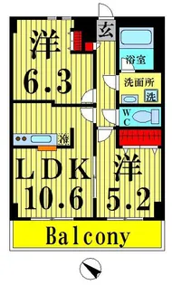 アーバンレックス西新井III【3階】の間取り