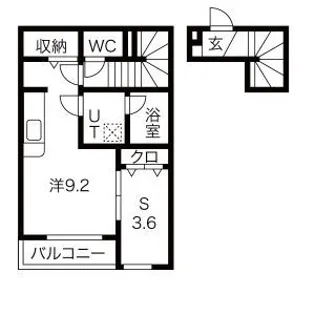 アイワテラス・アイワスクエア【2階】の間取り