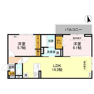 Raffine宿郷【3階】の間取り
