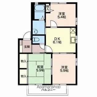 ジュネスドミール C【2階】の間取り