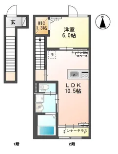 ティーダ春日I【2階】の間取り