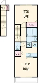 練雅館 壱【2階】の間取り