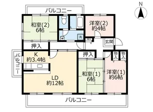 UR高の原駅東【1階】の間取り