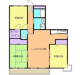 パーソンシティ中田【2階】の間取り