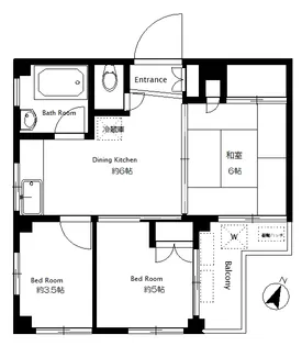 シティパーク世田谷【5階】の間取り