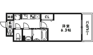 オルフェア北梅田【3階】の間取り