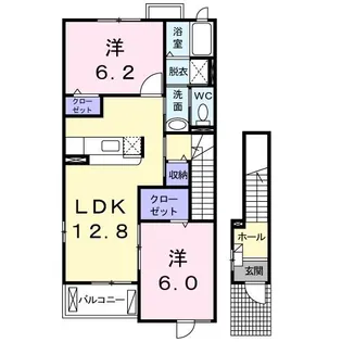 ハーベストヒル C【2階】の間取り
