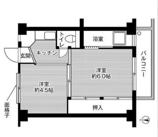 ビレッジハウス若林【2階】の間取り